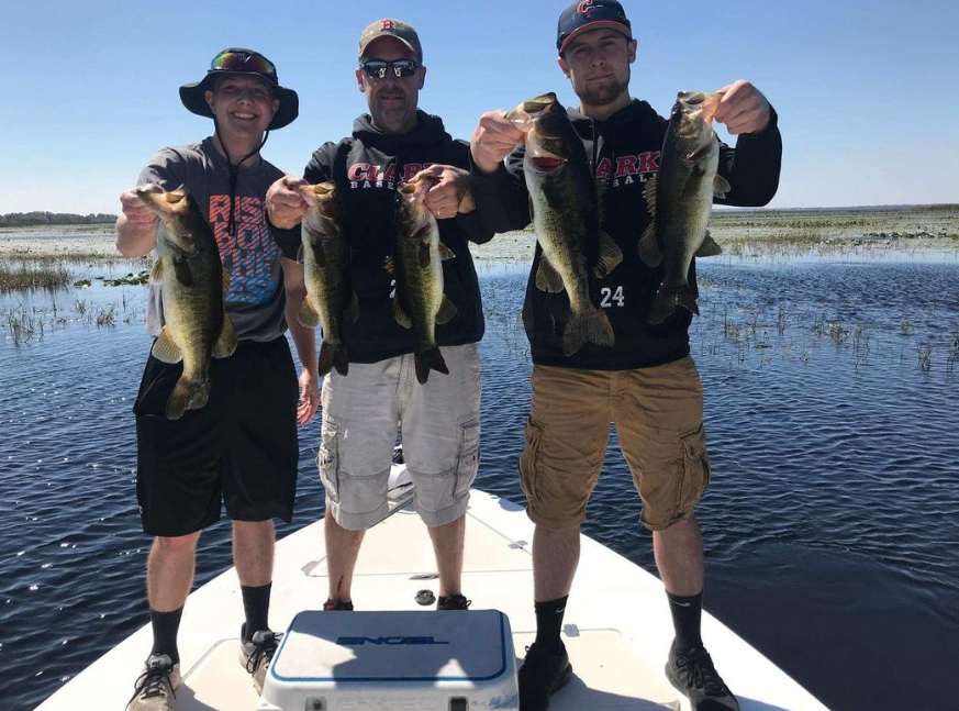 Five smallmouth and largemouth bass caught on fishing trip